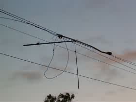 Overhead track wiring that has been damaged (dewirement)